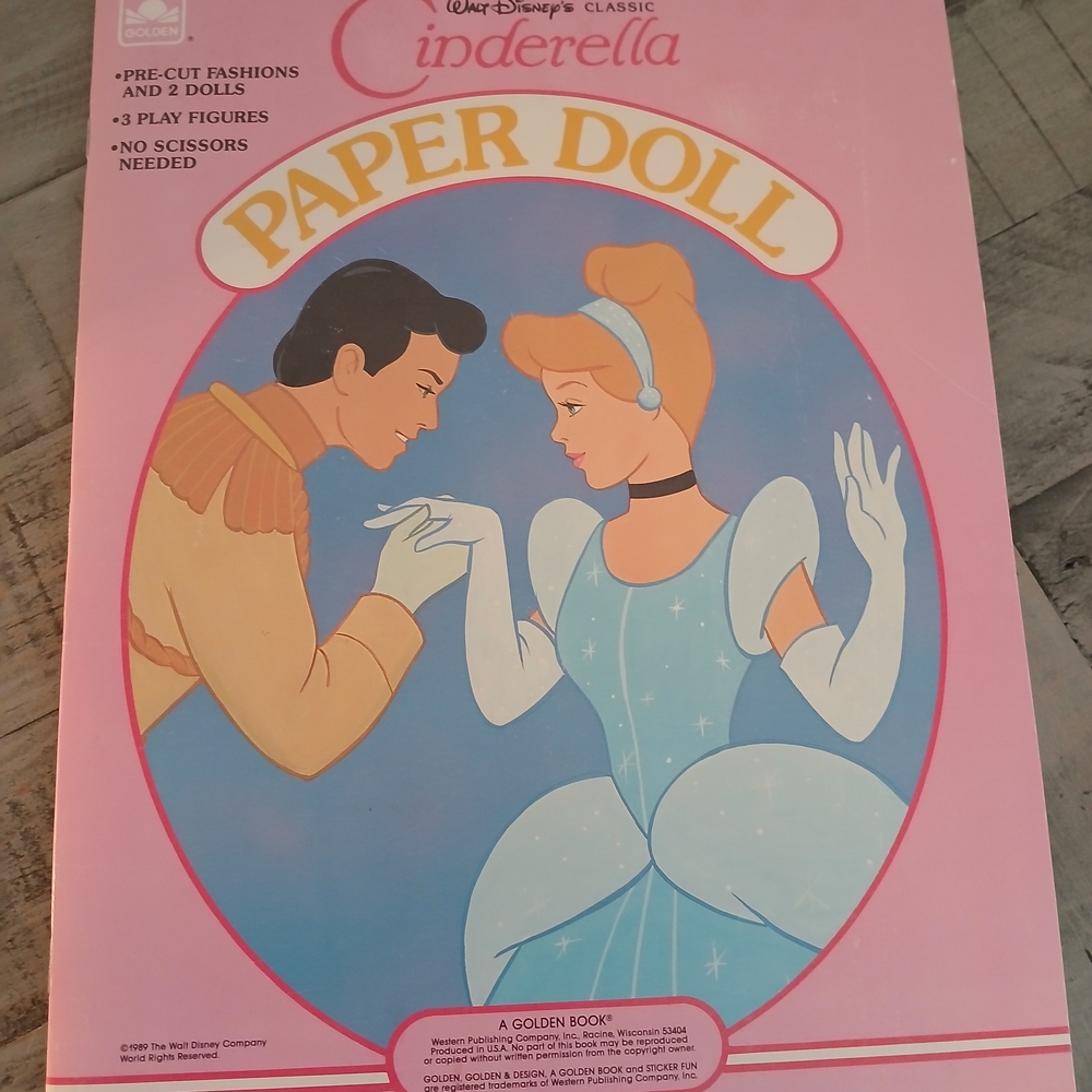 Disney Cinderella Paper Doll Set - Blue and Pink